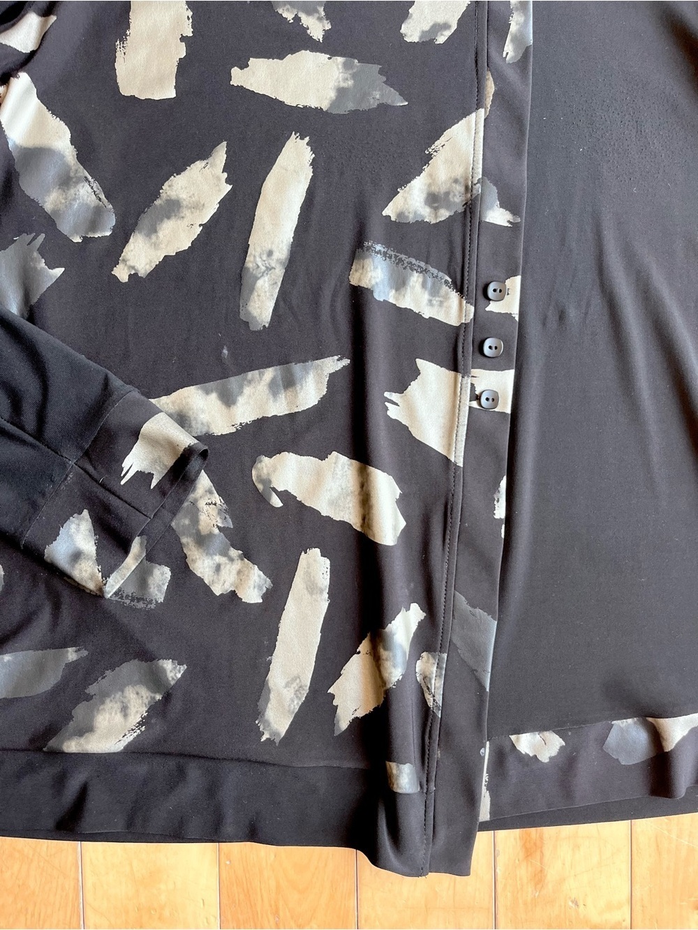 Joseph Ribkoff Abstract Print Asymmetric Artistic Modern Career Chic Top Size 14 - Picture 2 of 7